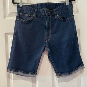 Classic Navy Denim Men's Slim Fit Shorts